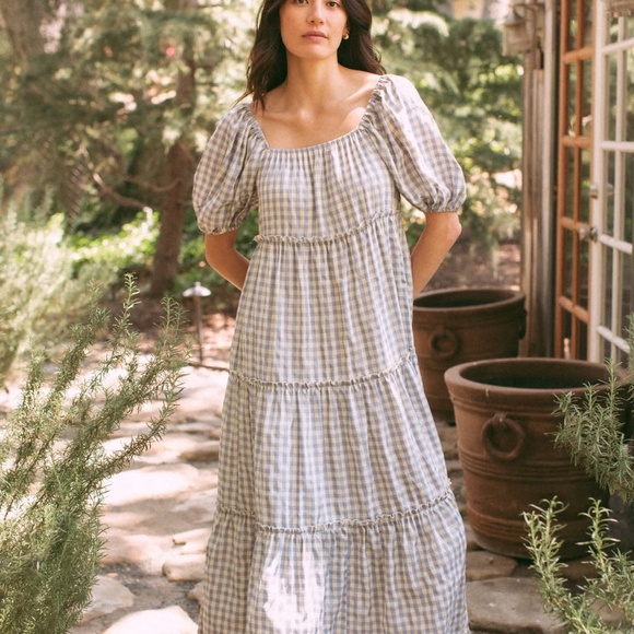 CJLA Maddie Gingham Dress in Lavender - Picture 5 of 6